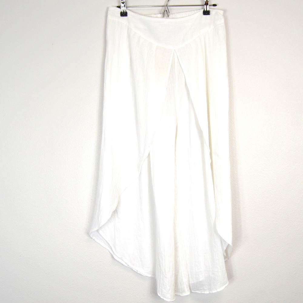 White Flare Beach Pants